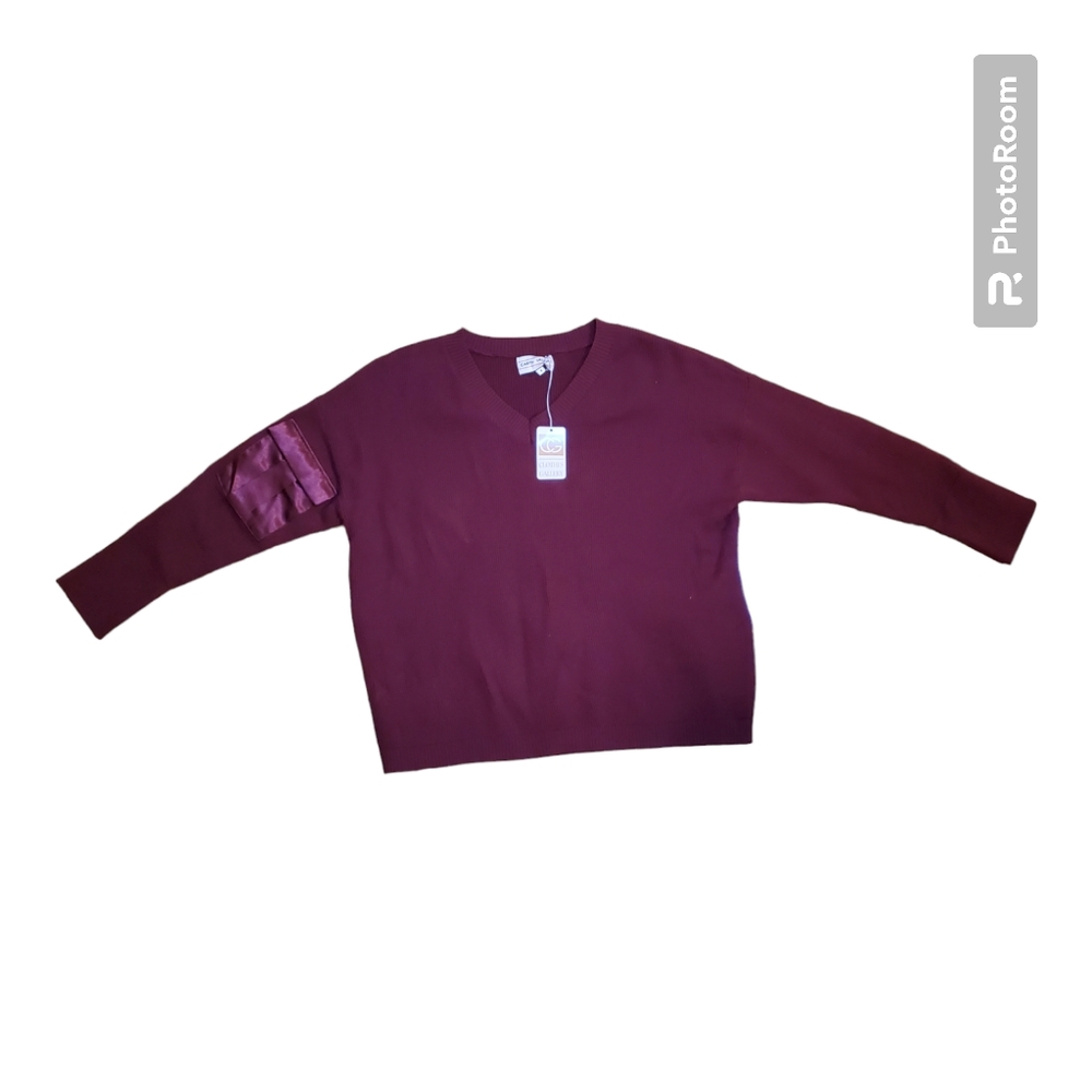 Caryn Lawn Sweater Burgundy Small (Org $118) NWT